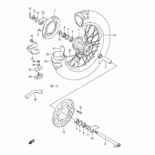 Схема вузла: Заднє колесо (Model k/l/m) для Suzuki RMX250