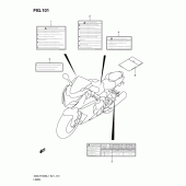 Схема вузла: Інформаційні наклейки (Gsx-r1000l1 e24) для Suzuki GSX-R1000