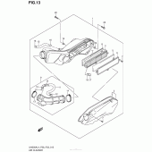 Схема узла: Воздушный фильтр для Suzuki UH200 Burgman