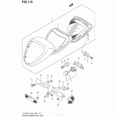 Схема узла: Задний фонарь (Стоп-сигнал) (Vl1500L4 E33) для Suzuki VL1500 Boulevard C90