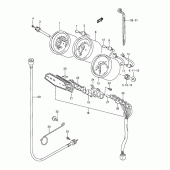 Схема узла: Спидометр (Model j) для Suzuki GSX600 Katana