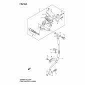 Схема узла: Передний тормозной цилиндр (Gs500k4/k5/k6/uk4/k5/k6) для Suzuki GS500