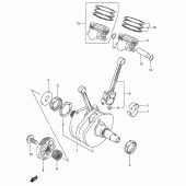 Схема узла: Коленчатый вал & Поршень для Suzuki VS800 Intruder 800