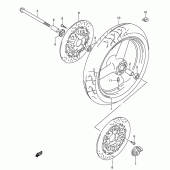 Схема вузла: Переднє колесо Suzuki GSX750