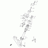 Схема вузла: Рульова траверса (Model x/y/k1 p37) для Suzuki LS650 Savage