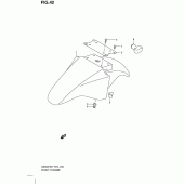 Схема узла: Переднее крыло (Model k7/k8/k9) для Suzuki GS500