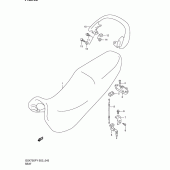 Схема вузла: Сидіння (Model w/x) для Suzuki GSX750 Katana
