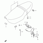 Схема вузла: Сидіння (Model s) для Suzuki GSF600 Bandit