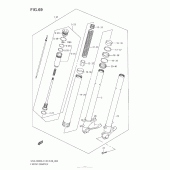 Схема узла: Передняя вилка для Suzuki GSX-R600