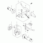 Схема вузла: Ручки керма (Model k1/k2/k3) для Suzuki RM250