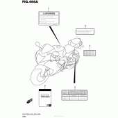 Схема вузла: Інформаційні наклейки (Gsx-R750L6 E03) для Suzuki GSX-R750