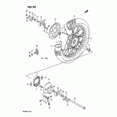 Схема узла: Заднее колесо для Suzuki DR200 DR200