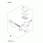 Схема вузла: Передній гальмівний циліндр (An400l1 e19) ​​для Suzuki AN400 Burgman (EU analogue of SkyWave)