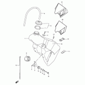 Схема вузла: Паливний бак для Suzuki RM250