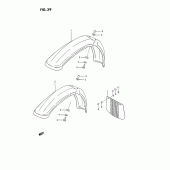 Схема вузла: Переднє крило для Suzuki TS185