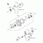 Схема узла: Ступица переднего колеса для Suzuki RM100