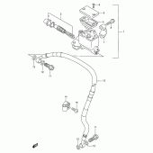 Схема вузла: Передній гальмівний циліндр Suzuki RMX250