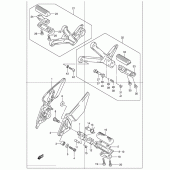 Схема вузла: Підніжки для Suzuki GSF1200 Bandit