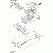 Схема вузла: Заднє колесо Suzuki DR-Z70