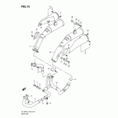 Схема узла: Выхлопная система для Suzuki DL1000 V-Strom