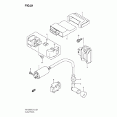Схема вузла: Електроустаткування для Suzuki RV125