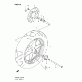 Схема узла: Переднее колесо для Suzuki UH200 Burgman