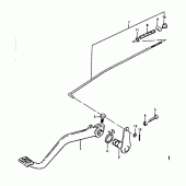 Схема вузла: Заднє гальмо для Suzuki TS125