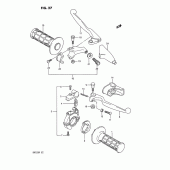 Схема узла: Пульт управления рулевой для Suzuki RM125