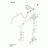 Схема узла: Система индукции воздуха (Model k4/k5/k6) для Suzuki GZ125 Marauder