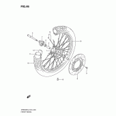 Схема узла: Переднее колесо для Suzuki DR650 DR650SE