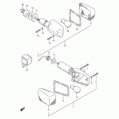 Схема вузла: Поворотники (Model t/v/w/x e17) для Suzuki GSF600 Bandit