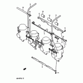 Схема вузла: З'єднувачі карбюратора (Model j/k) для Suzuki GSX-R750