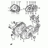 Схема вузла: Кришки картера для Suzuki DR650 DR650R