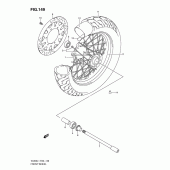 Схема вузла: Переднє колесо (Vl800l1 e19) ​​для Suzuki VL800 Intruder C800C/Boulevard C50C