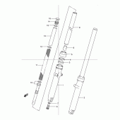 Схема узла: Передняя вилка для Suzuki TU125