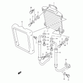 Схема вузла: Олійний охолоджувач для Suzuki VL1500 Intruder LC