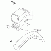 Схема вузла: Накладка фари (P9) для Suzuki TS125