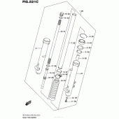 Схема вузла: Вилка передньої осі (Dr-Z125Ll6 E33) для Suzuki DR-Z125 DR-Z125L