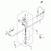 Схема вузла: Задній гальмівний циліндр Suzuki RM-Z450