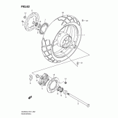 Схема вузла: Заднє колесо Suzuki DL650 V-Strom