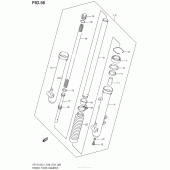 Схема узла: Вилка передней оси для Suzuki DR-Z125 DR-Z125L