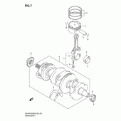 Схема вузла: Колінчастий вал Поршень для Suzuki GSX-R1000