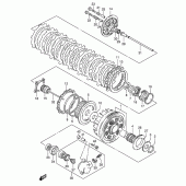 Схема вузла: Зчеплення для Suzuki VS1400 Intruder 1400