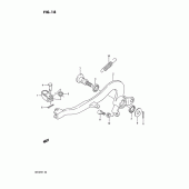 Схема вузла: Заднє гальмо для Suzuki RM125