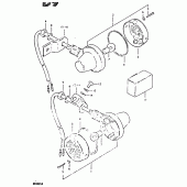 Схема узла: Поворотники (E4,  e17,  e21,  e25,  e34) для Suzuki DR400