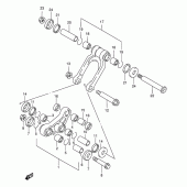 Схема вузла: Важіль прогресії (Model t/v) для Suzuki RM250