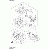 Схема вузла: Задній гальмівний супорт для Suzuki VL1500 Boulevard C90 BOSS