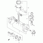 Схема вузла: Колінчастий вал & Поршень для Suzuki RM250
