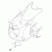Схема вузла: Передній обтічник (Model w) для Suzuki GSX-R600