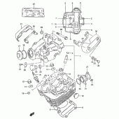 Схема вузла: Головка циліндра для Suzuki GZ125 Marauder